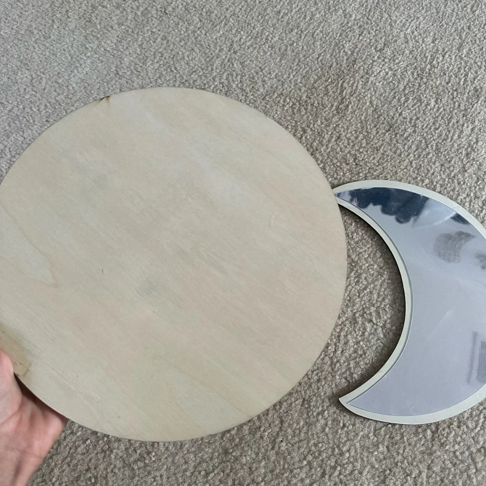 5 piece set moon mirror wall decor